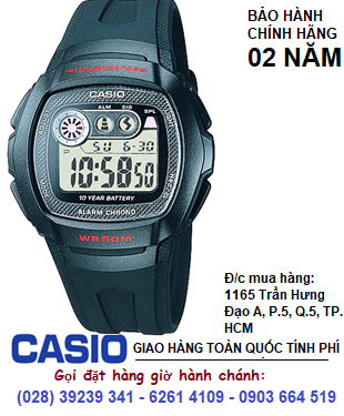 Casio W-210-1CV ; Đồng hồ điện tử pin 10 năm Casio illuminator W-210-1CV| HẾT HÀNG 